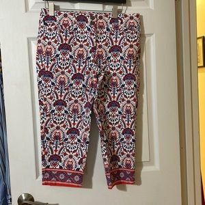 Paisley cropped pants